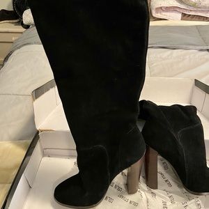 Colin Stuart Black Suede Slouch Boots